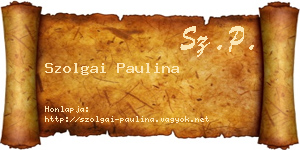 Szolgai Paulina névjegykártya